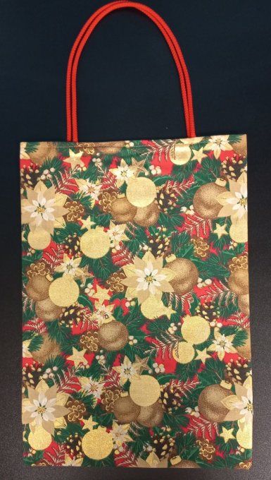 Sac Cadeau boules de noël en réutilisable