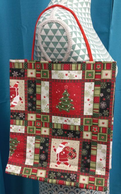 Sac Cadeau Père Noël en Tissu